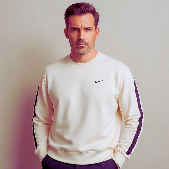 Nike Dri-Fit Long Sleeve Pullover | Lightweight Jersey Sweatshirt | Size Large - Picture 1 of 9